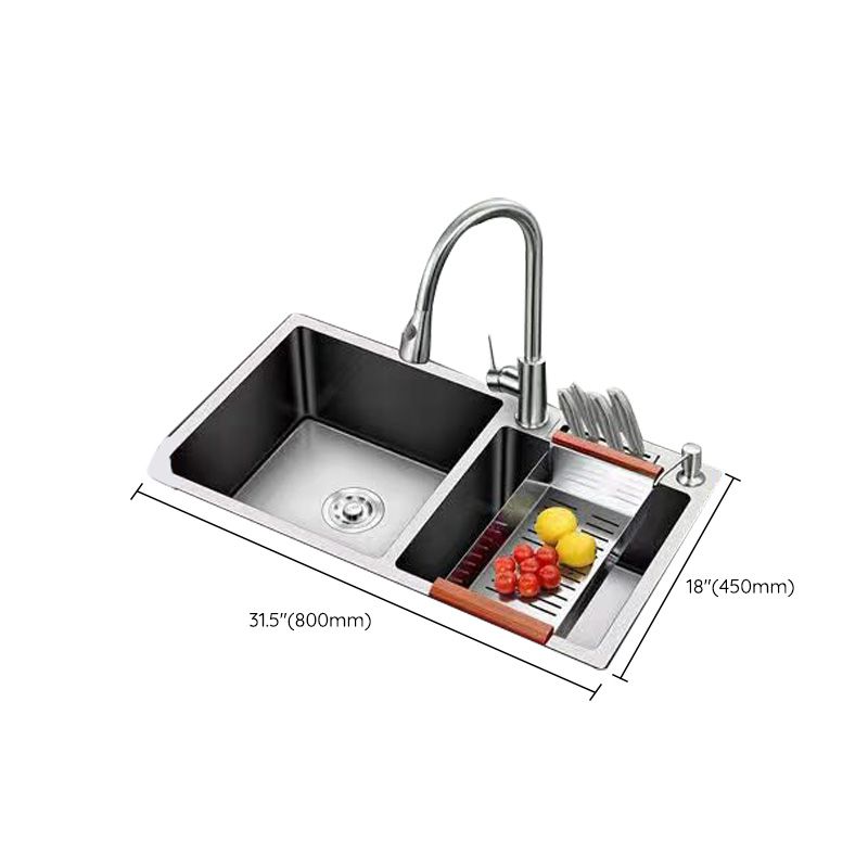 Modern Style Kitchen Sink Stainless Steel Dirt Resistant Kitchen Sink