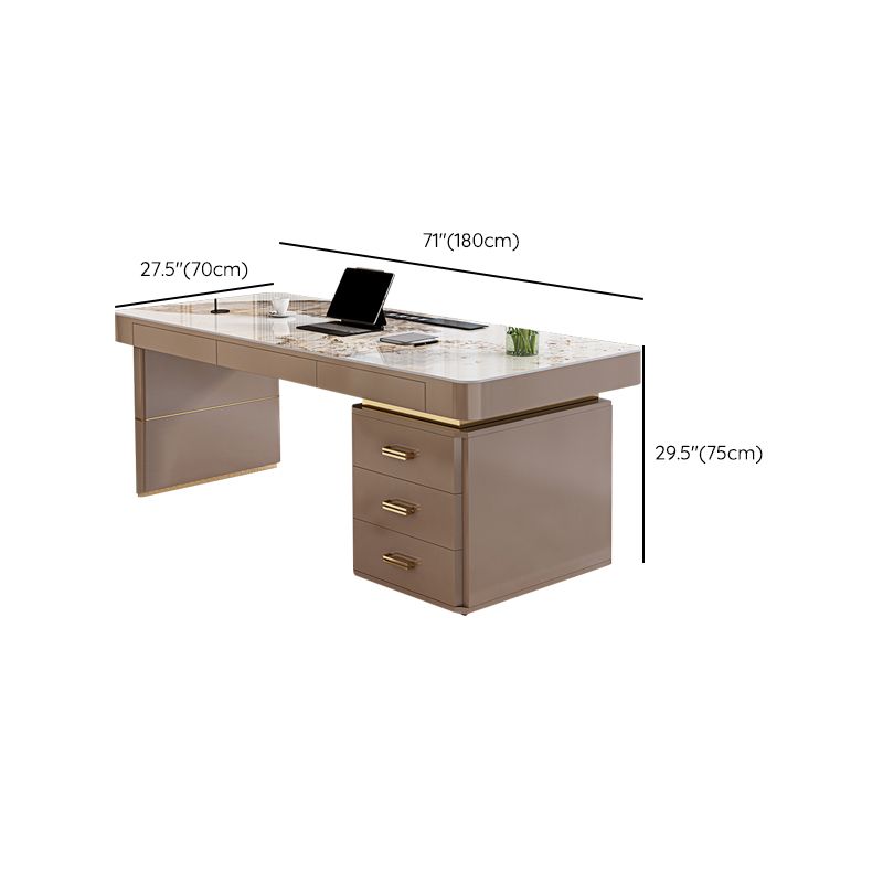 Rectangular Shape Office Desk Wooden Writing Desk with 3 Drawers for Office