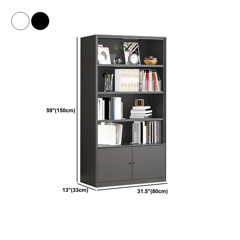 Metal Enclosed Bookshelf Modern Minimalist Rectangular Standard Bookcase