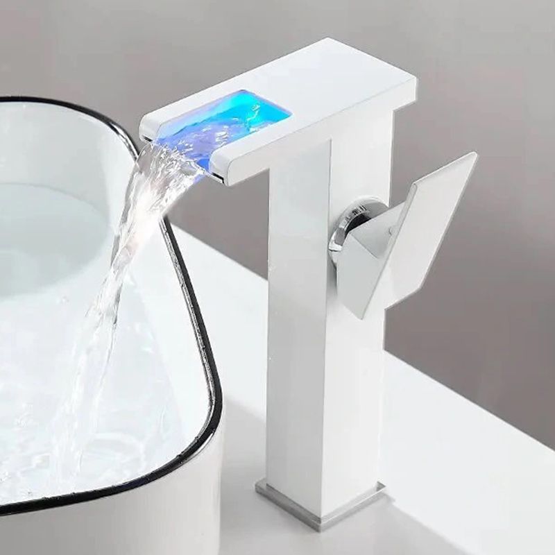 1-Handle Lavatory Faucet 1-Hole Vessel Sink Faucet with LED Lighting