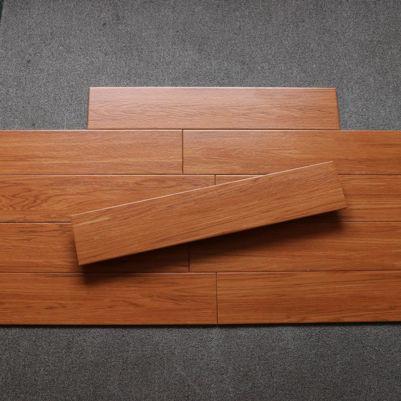 Wood Pattern Rectangle Floor Tile Straight Edge Indoor Floor Tile