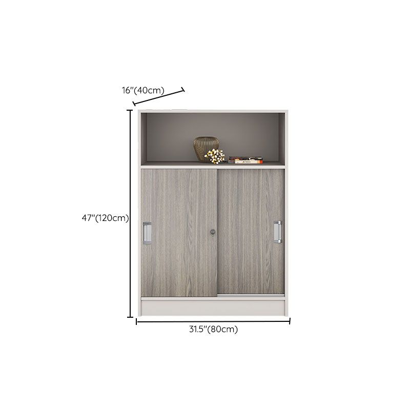 Modern Locking File Cabinet Wood File Cabinet with Storage Shelves