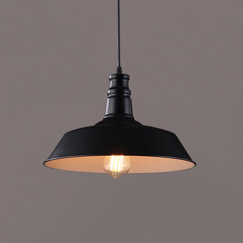 Luminaire de grange suspendu à 1 lumière pendante pendentif en métal industriel pour salle à manger