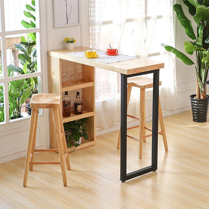 Contemporary Style Wooden Table Dining Bar Counter Table for Kitchen