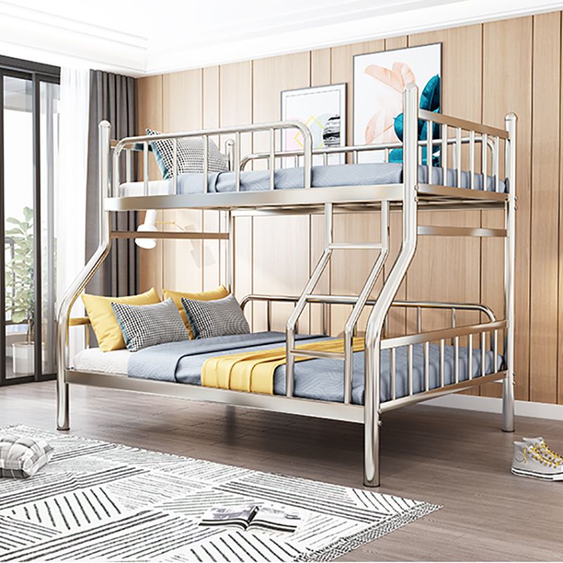 Contemporary Steel Bunk Bed with Guardrail No Theme Bunk Bed