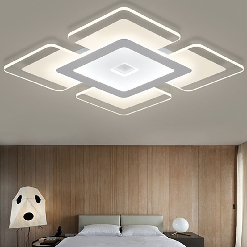 Acrylic Geometric Flush Mount Modern Flush Light for Living Room