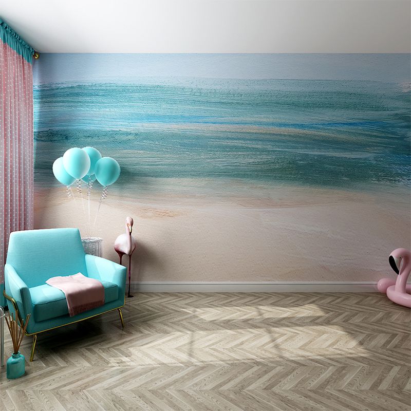 Whole Fresh Wall Murals for Living Room Natural Beach and Sea, Customized Size Available