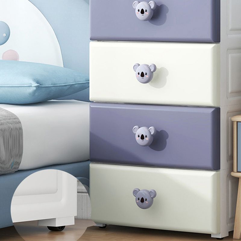 Scandinavian Kids Dressers Vertical Plastic Kids Furniture for Bedroom