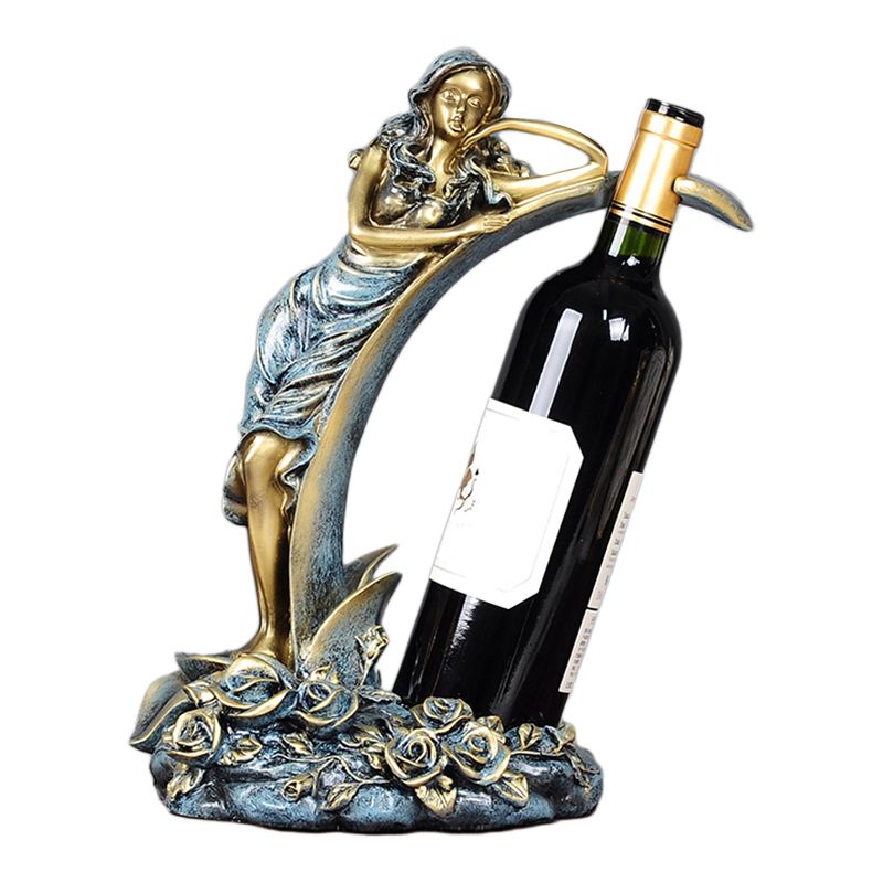 Glam Tabletop Wine Bottle Holder Resin Wine Rack Bottle for Living Room