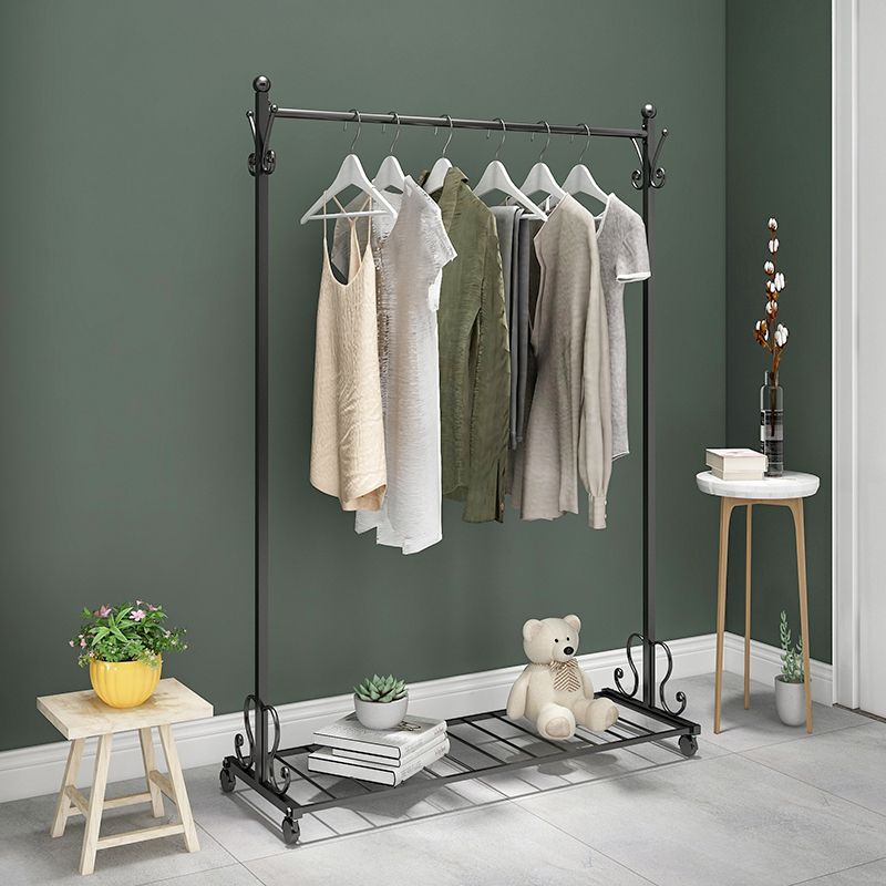 Glam Coat Hanger Metal No Distressed Entryway Kit With Storage Shelving