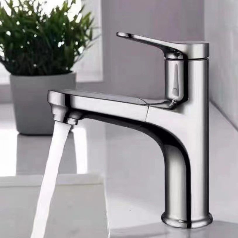 Modern Vessel Faucet Copper Single Handle Retractable Vessel Faucet