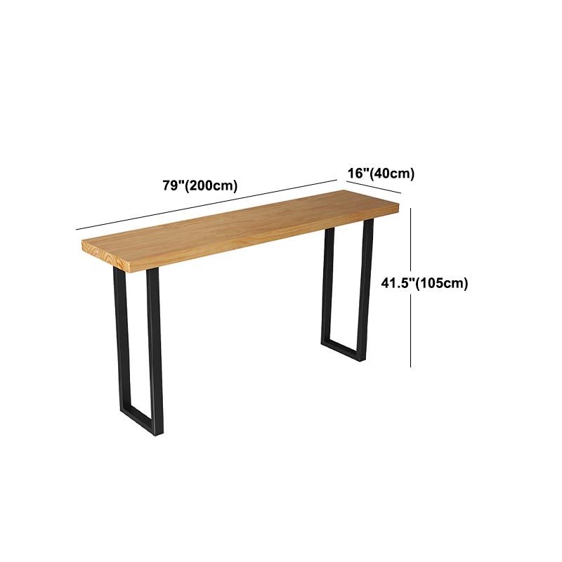 Solid Wood Bar Table Industrial Bar Dining Table with Sled Base