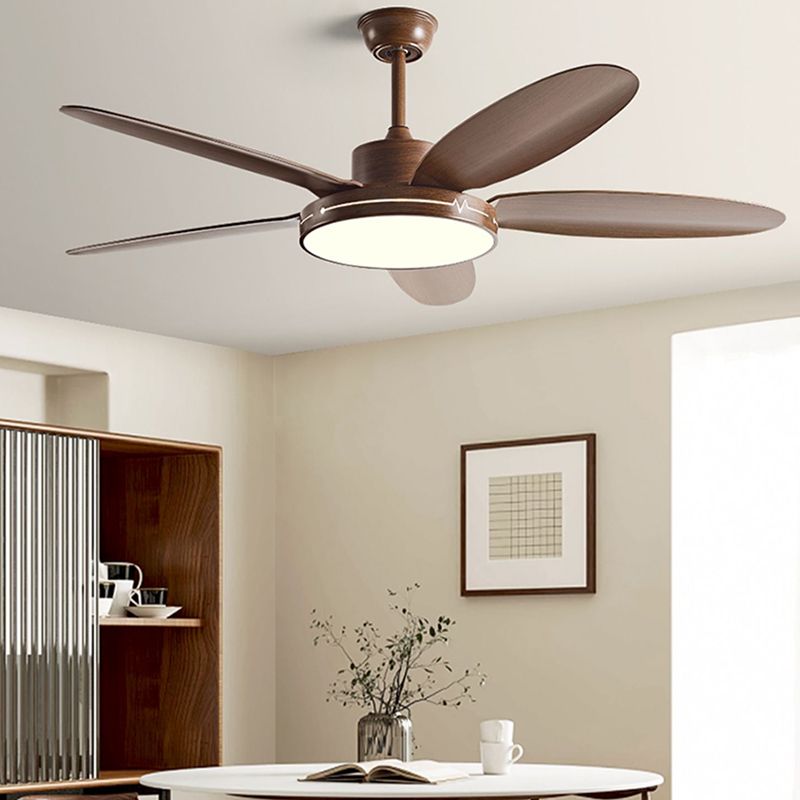 Simplicity 5-Blade Ceiling Fan Lighting with Metal for Dining Room