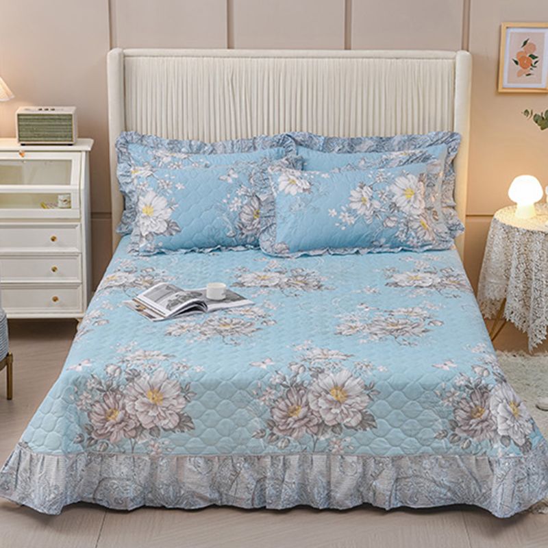 Pure Cotton Bed Sheet Home Bedroom Dormitory Simple Floral Fitted Sheet