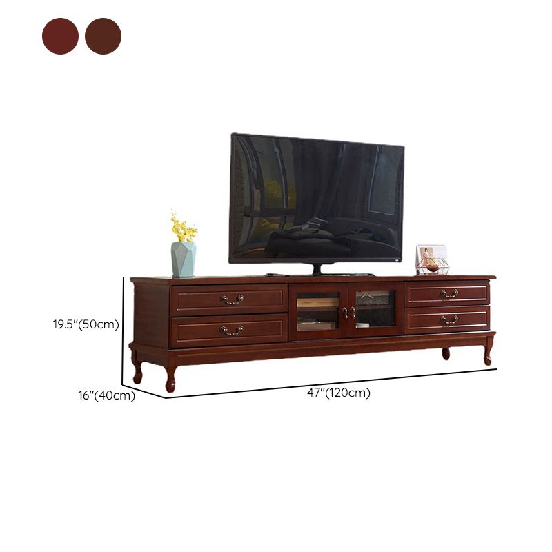 Wooden TV Console Traditional TV Media Console for Living Room