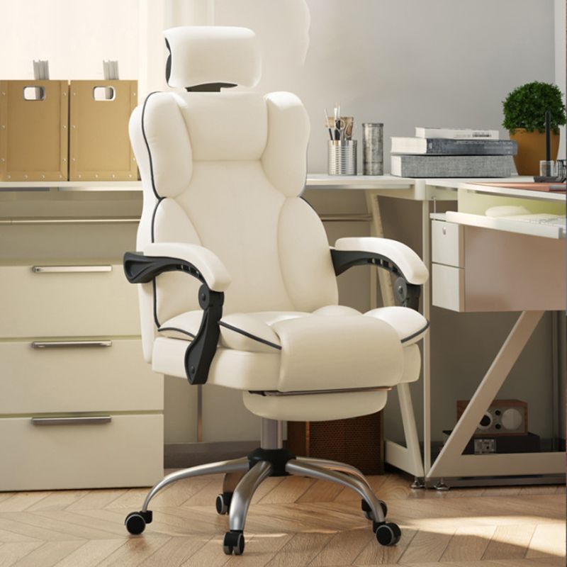 Contemporary Padded Arms Office Chair Height-adjustable High Back Desk Chair