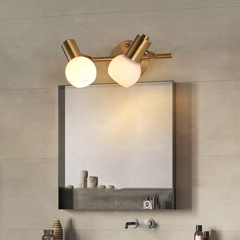 Contemporary Metal Vanity Lighting Golden Bath Bar Light for Bathroom