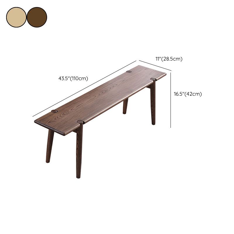 16.38-inch Height Solid Wood Seating Bench Modern Rectangle Bench