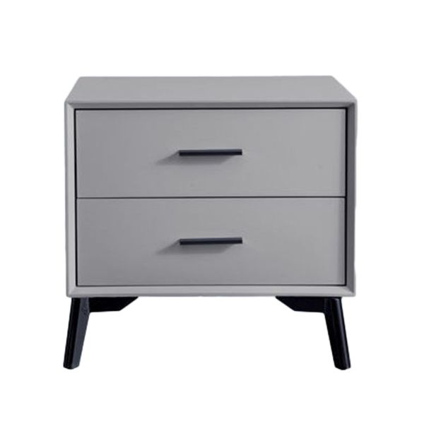 Contemporary Accent Table Nightstand 2 Drawers Night Table for Home