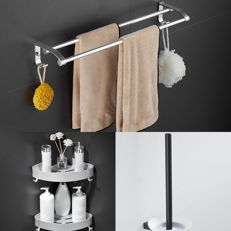 6-Piece Contemporary Bath Hardware Set Bath Shelf/Towel Bar Paper Holder Included