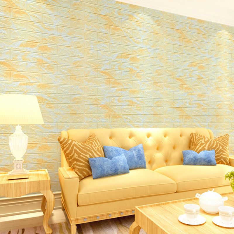 3D Embossed Interior Wall Paneling Peel and Stick Square Wall Paneling