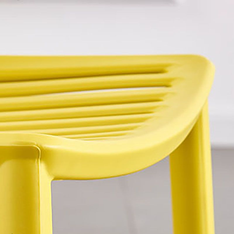 Modern Chairs Dining Stackable Armless Chairs with Plastic Legs for Kitchen