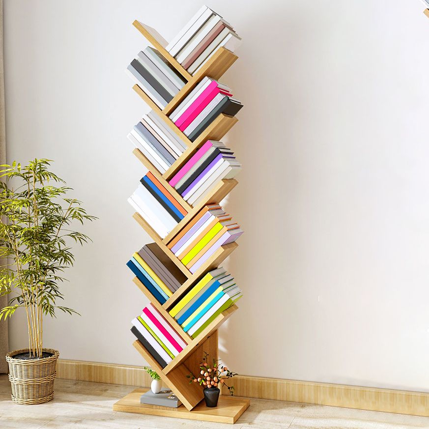 Modern Style Manufactured Wooden Bookcase Open Bookshelf for Living Room