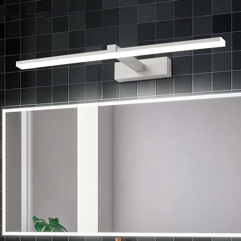 Linear Shape Modern Style Vanity Light Metal Single Light LED Mirror Light for Bathroom