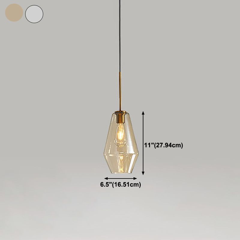 Hanging Light Fixture Minimalist Style Glass Pendant Lighting Fixture