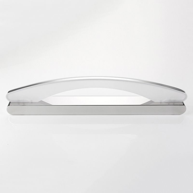 Modern Stainless Steel Wall Sconce Linear Shape Vanity Lamp with Acrylic Shade