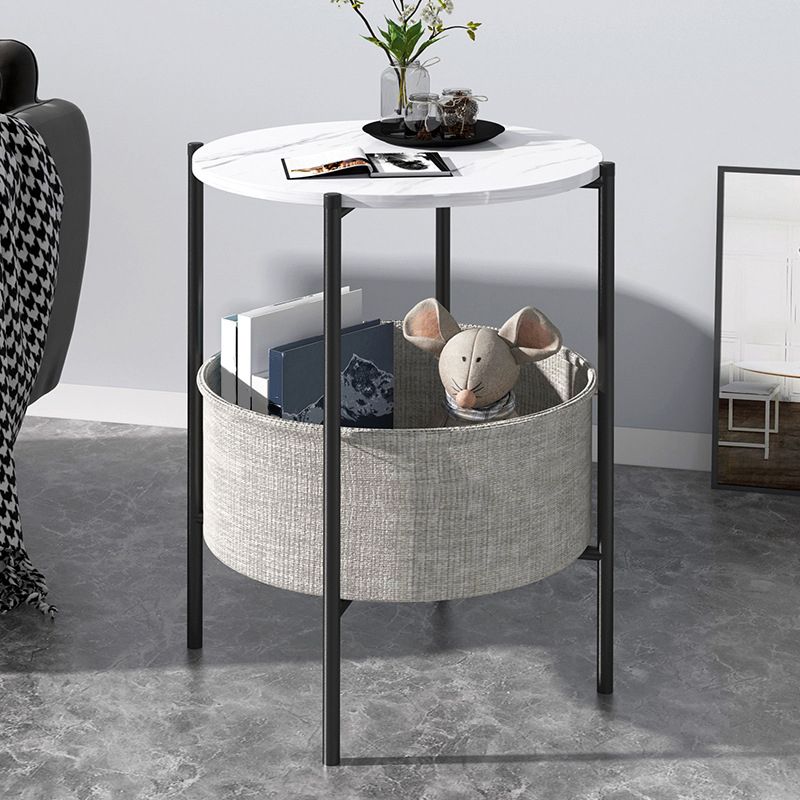 Modern Metal Frame/Cross Leg End Table Round/Rectangular Top Side Table