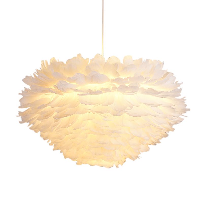 Feather Unique Shape Flush Ceiling Light Modern 1 Light Flush Mount Lighting Fixtures