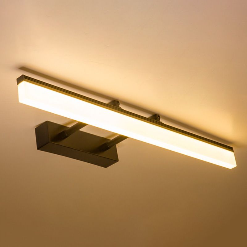 Luce da parete da bagno dritto Light Alluminio LED LED Nordic Sconce Lighting in nero