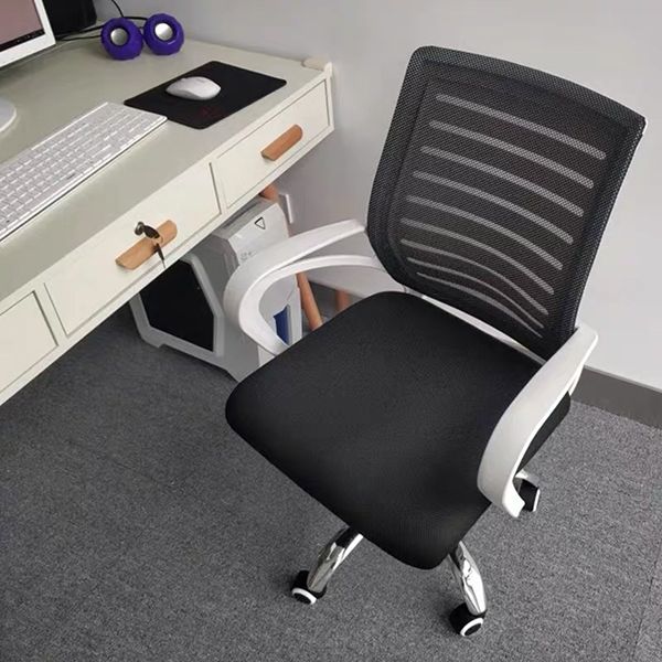 Contemporary High Back Arm Chair Black Conference Microfiber Office Chair