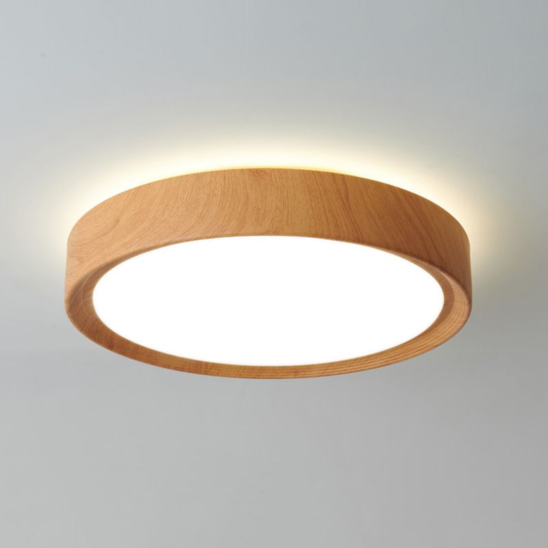 Single Modernist Beige Recessed Mount Lighting LED Ceiling Light