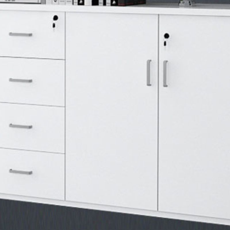 Lateral Engineered Wood File Cabinet White Modern Filing Cabinet