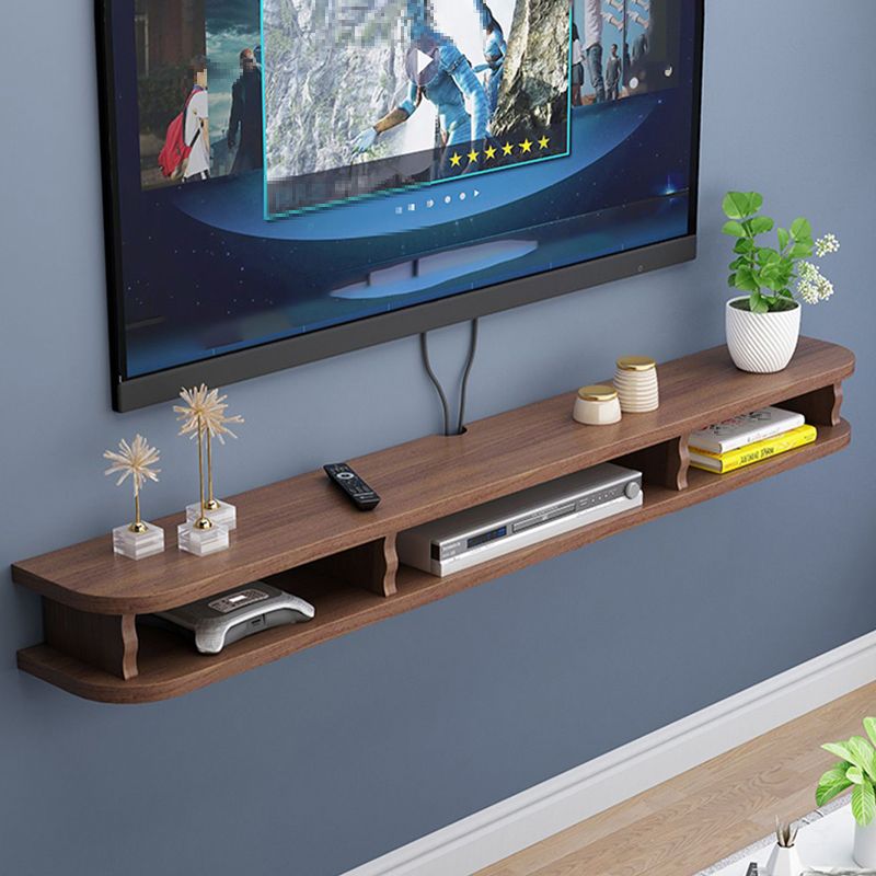 Floating TV Console with Open Storage , Faux Wood Media Console TV Stand , 8.7 - Inch D