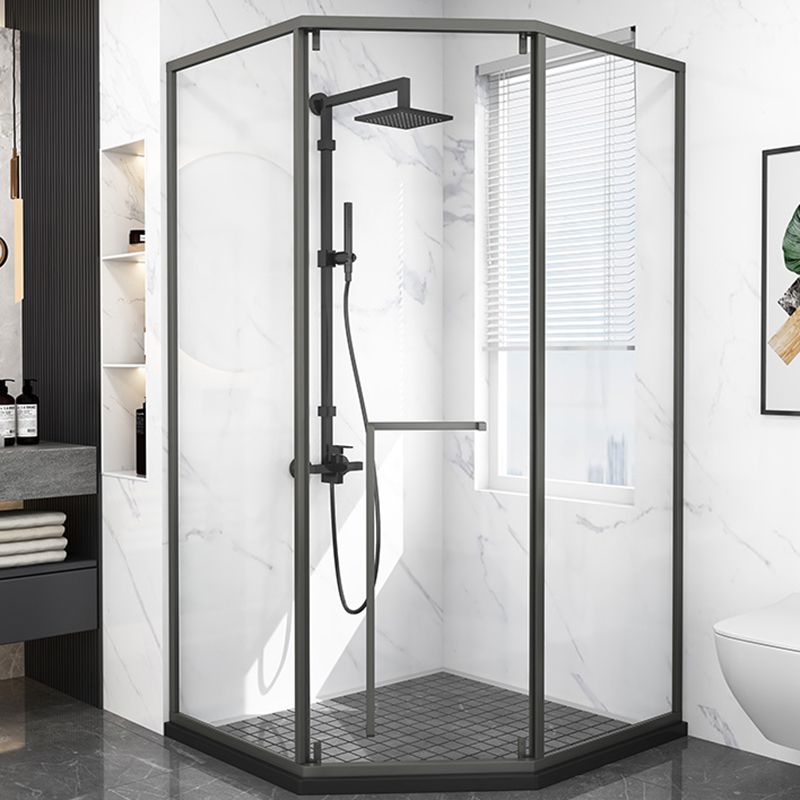 Single Sliding Door Shower Door Diamond Shape Glass Shower Screen