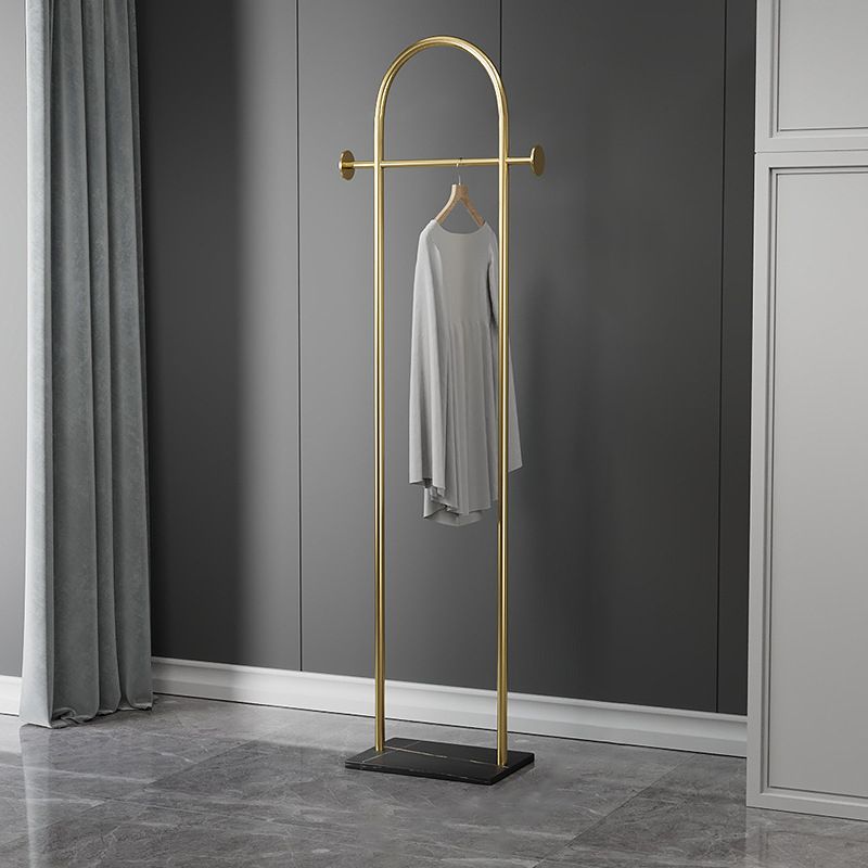 Modern Free Standing Metal Coat Rack Marble Botton with Hooks