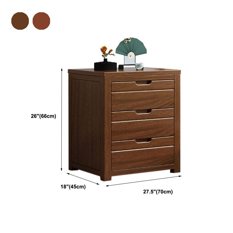 Contemporary Style Walnut Wood Dresser Bedroom Lingerie Chest with Drawer