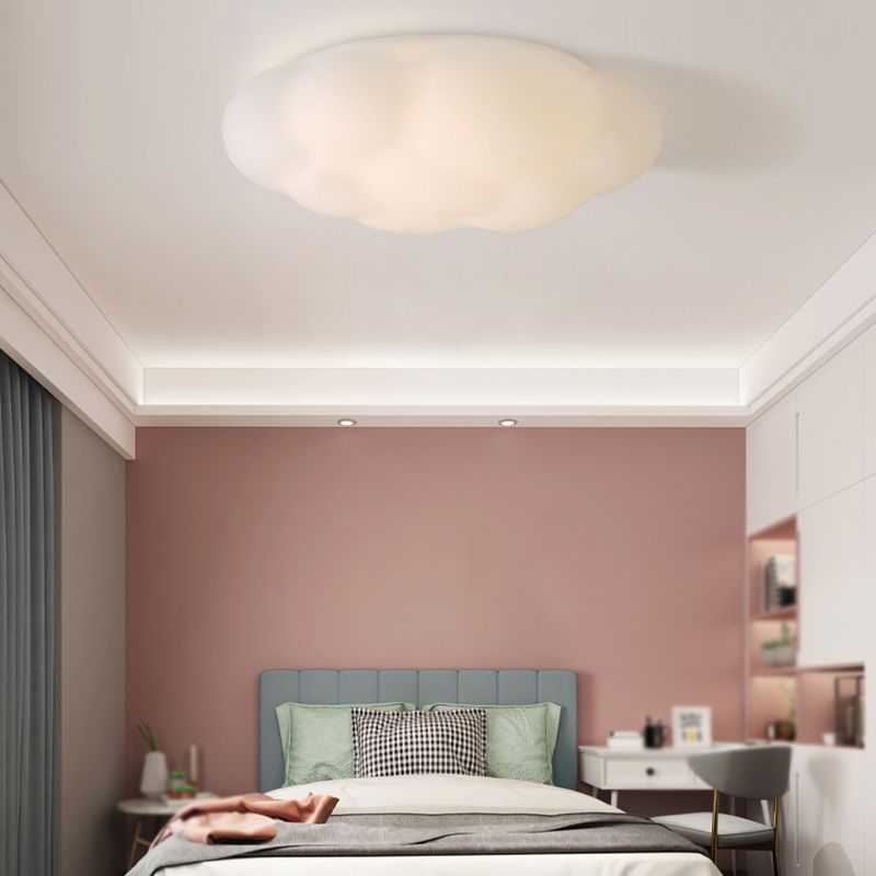 Single White Modern Flush Mount Lighting Acrylic LED Ceiling Light for Bedroom