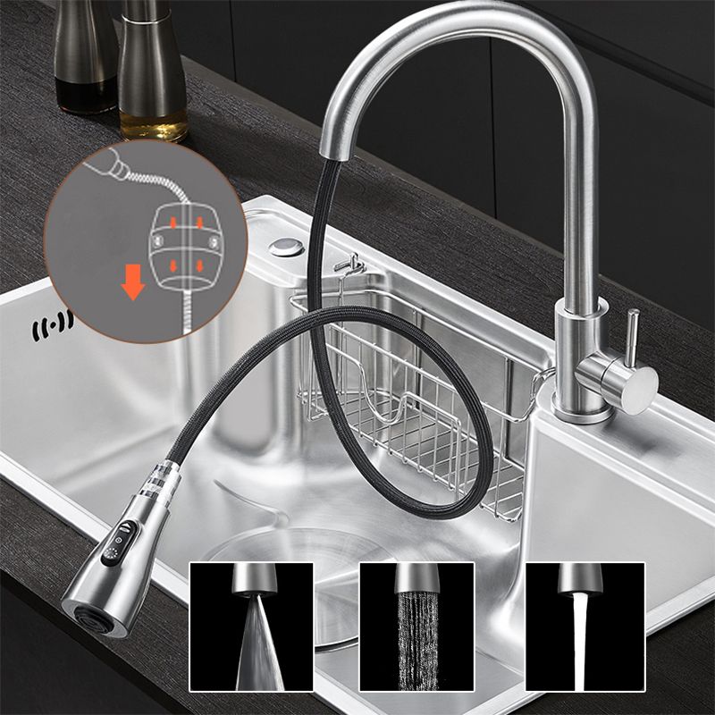 Contemporary Kitchen Sink Set Stainless Steel Friction Resistant Kitchen Sink Set