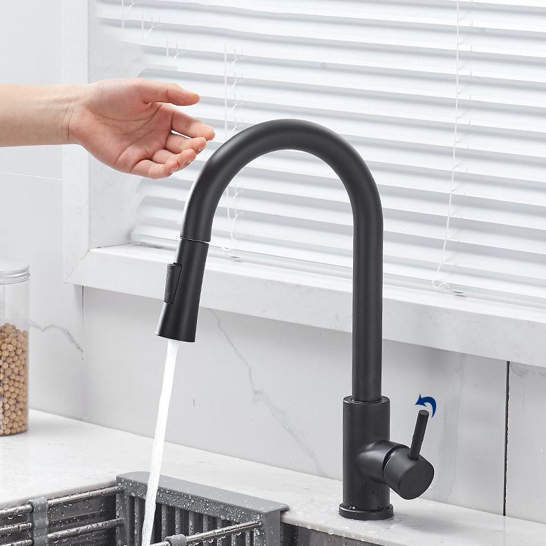 Pull Down Sprayer Kitchen Faucet 1-Handle Touch Bar Faucet with Supply Lines