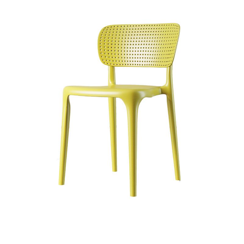 Contemporary Plastic Armless Chair Open Back Kitchen Room Chair