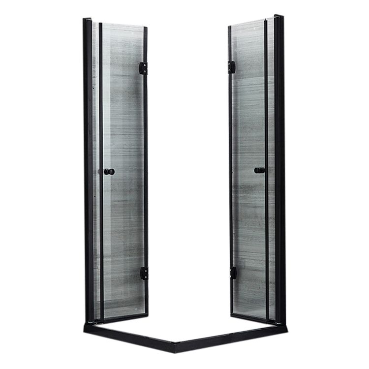 Semi Frameless Tempered Glass Shower Screen Folding Shower Door