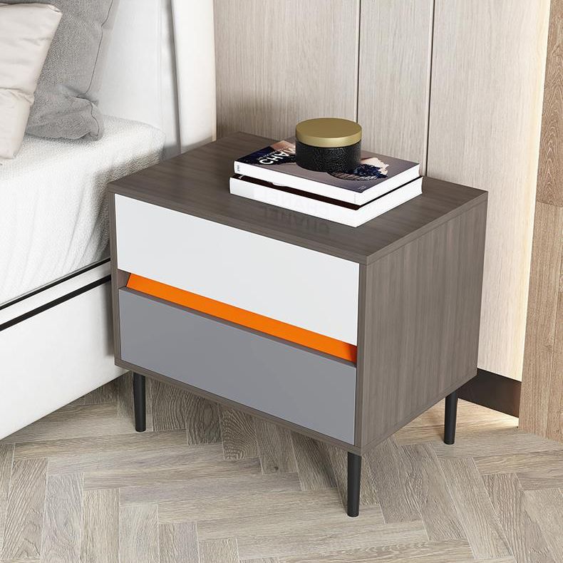 Contemporary Accent Table Nightstand Wooden Night Table for Bedroom