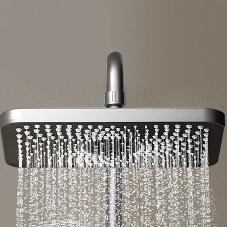 Contemporary Shower Head Combo Standard Spray Pattern Rectangle Large Shower Head