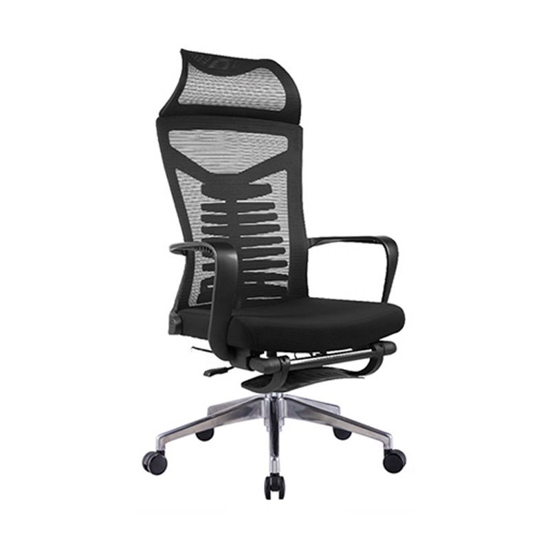 Modern Black Desk Chair with High Back and Swivel Home Office Chair