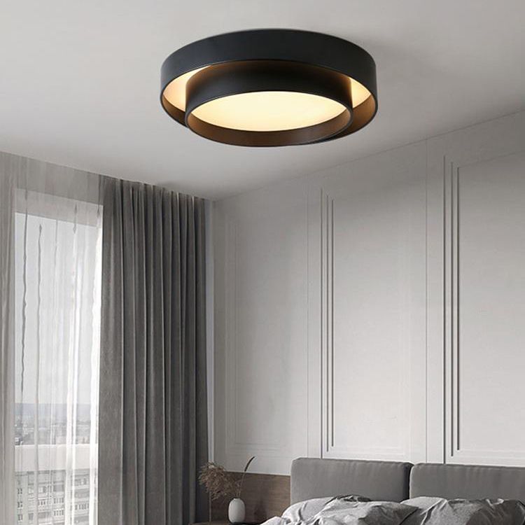 Circle Bedroom Flush Ceiling Light Metal LED Nordic Flush Ceiling Lamp Fixture