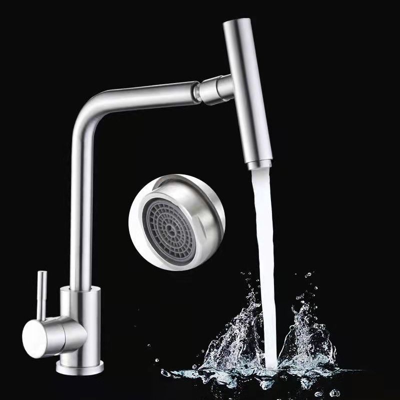 1-Handle Faucets with Water Dispenser Stainless Steel Standard Kitchen Faucets